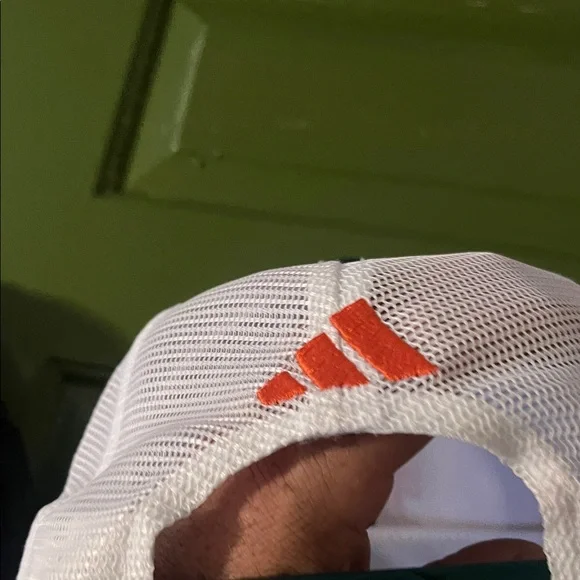 New Era White and Black Hats with Orange and White Accents - Picture 3 of 4